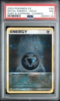 2003 Pokemon Ex Ruby & Sapphire Metal Energy-Holo E-League January 2004 #94 PSA 7