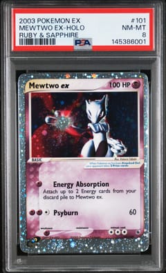 2003 Pokemon Ex Ruby & Sapphire Mewtwo Ex-Holo #101 PSA 8