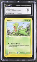 2003 Pokemon EX Ruby & Sapphire Treecko #75/109 CGC 9