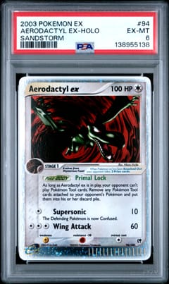 2003 Pokemon Ex Sandstorm Aerodactyl Ex-Holo #94 PSA 6