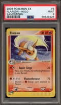 2003 Pokemon Ex Sandstorm Flareon-Holo #5 PSA 9