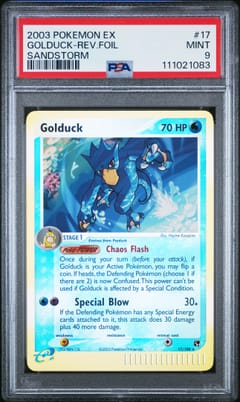2003 Pokemon Ex Sandstorm Golduck-Reverse Foil #17 PSA 9