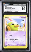 2003 Pokemon EX Sandstorm Natu #69/100 CGC 10