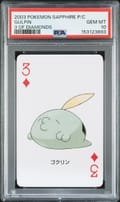 2003 Pokemon Sapphire Version Playing Cards Gulpin 3 of Diamonds PSA 10
