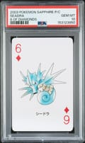 2003 Pokemon Sapphire Version Playing Cards Seadra 6 of Diamonds PSA 10
