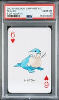 2003 Pokemon Sapphire Version Playing Cards Sealeo 6 of Hearts PSA 10