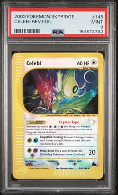 2003 Pokemon Skyridge Celebi-Reverse Foil #145 PSA 9