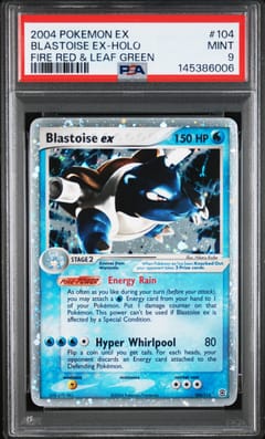 2004 Pokemon Ex Fire Red & Leaf Green Blastoise Ex-Holo #104 PSA 9