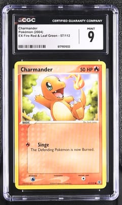 2004 Pokemon EX Fire Red & Leaf Green Charmander #57/112 CGC 9
