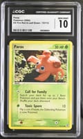 2004 Pokemon EX Fire Red & Leaf Green Paras #72/112 CGC 10