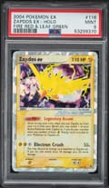 2004 Pokemon Ex Fire Red & Leaf Green Zapdos Ex-Holo #116 PSA 9