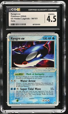 2004 Pokemon EX Hidden Legends Kyogre ex Holo #94/101 CGC 4.5