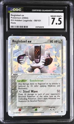 2004 Pokemon EX Hidden Legends Registeel ex Holo #99/101 CGC 7.5