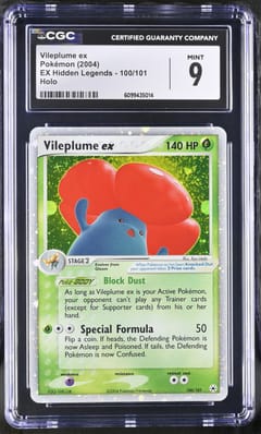 2004 Pokemon EX Hidden Legends Vileplume ex Holo #100/101 CGC 9
