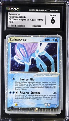 2004 Pokemon EX Team Magma Vs Aqua Suicune ex Holo #94/95 CGC 6