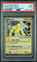 2004 Pokemon Ex Team Magma Vs Team Aqua Raikou Ex-Holo #92 PSA 9