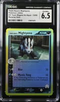 2004 Pokemon EX Team Magma Vs Team Aqua Team Aqua's Mightyena Reverse Holo #15/95 CGC 6.5