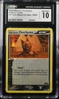 2004 Pokemon EX Team Magma Vs Team Aqua Team Magma's Poochyena #65/95 CGC 10