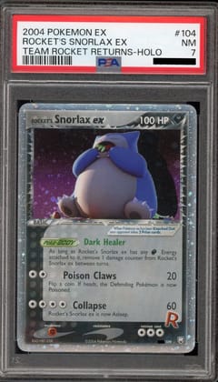 2004 Pokemon Ex Team Rocket Returns #104 Rocket's Snorlax Ex-Holo
