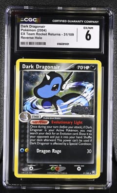 2004 Pokemon EX Team Rocket Returns Dark Dragonair Reverse Holo #31/109 CGC 6
