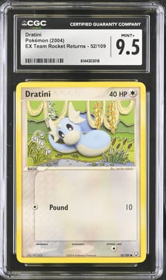 2004 Pokemon EX Team Rocket Returns Dratini #52/109 CGC 9.5