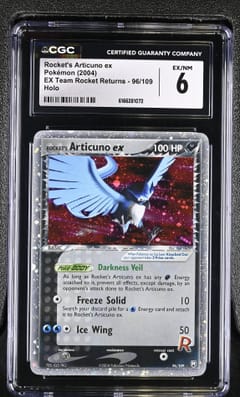 2004 Pokemon EX Team Rocket Returns Rocket's Articuno ex Holo #96/109 CGC 6