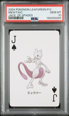 2004 Pokemon Leafgreen Version Playing Cards Mewtwo Jack of Spades PSA 10