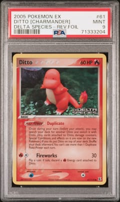 2005 Pokemon Ex Delta Species Ditto [Charmander]-Reverse Foil #61 PSA 9