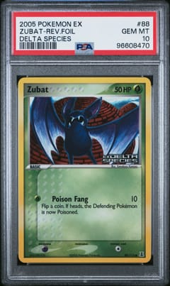 2005 Pokemon Ex Delta Species Zubat-Reverse Foil #88 PSA 10