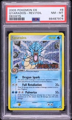 2005 Pokemon Ex Deoxys Gyarados-Reverse Foil #8 PSA 8