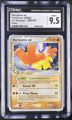 2005 Pokemon EX Deoxys Hariyama ex Holo #100/107 CGC 9.5