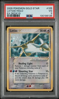 2005 Pokemon Ex Deoxys Latias-Holo Gold Star #105 PSA 3