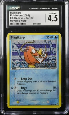 2005 Pokemon EX Deoxys Magikarp Reverse Holo #64/107 CGC 4.5