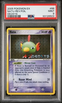 2005 Pokemon Ex Deoxys Natu-Reverse Foil #66 PSA 9