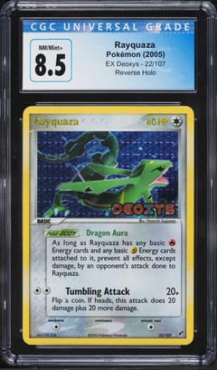 2005 Pokemon EX Deoxys Rayquaza Reverse Holo #22/107 CGC 8.5