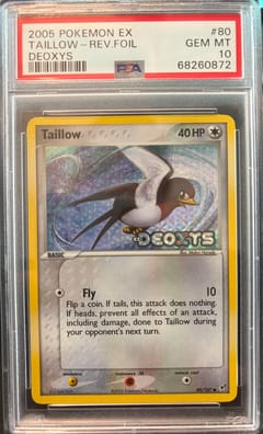 2005 Pokemon Ex Deoxys Taillow-Reverse Foil #80 PSA 10