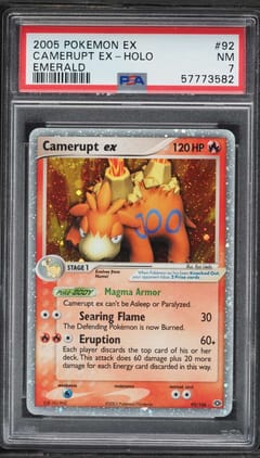 2005 Pokemon Ex Emerald Camerupt Ex-Holo Emerald #92 PSA 7