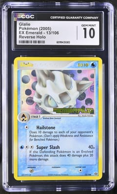 2005 Pokemon EX Emerald Glalie Reverse Holo #13/106 CGC 10