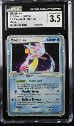 2005 Pokemon EX Emerald Milotic ex Holo #96/106 CGC 3.5