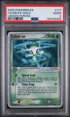 2005 Pokemon Ex Unseen Forces Celebi Ex-Holo #117 PSA 2