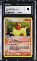 2005 Pokemon EX Unseen Forces Flareon Holo #5/115 CGC 9