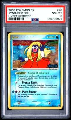 2005 Pokemon Ex Unseen Forces Jynx-Reverse Foil #28 PSA 8