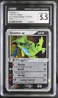 2005 Pokemon EX Unseen Forces Tyranitar ex Holo #111/115 CGC 5.5