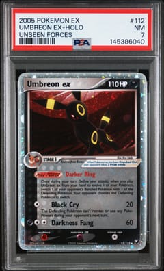 2005 Pokemon Ex Unseen Forces Umbreon Ex-Holo #112 PSA 7
