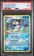 2005 Pokemon Ex Unseen Forces Vaporeon-Holo #19 PSA 9