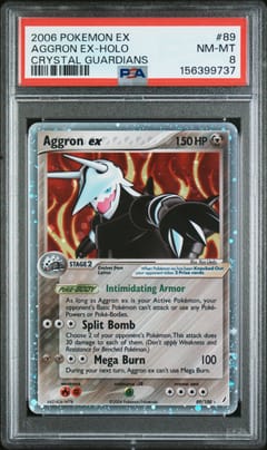 2006 Pokemon Ex Crystal Guardians Aggron Ex-Holo #89 PSA 8