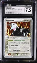 2006 Pokemon EX Crystal Guardians Aggron ex Holo #89/100 CGC 7.5