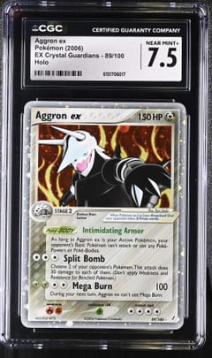 2006 Pokemon EX Crystal Guardians Aggron ex Holo #89/100 CGC 7.5