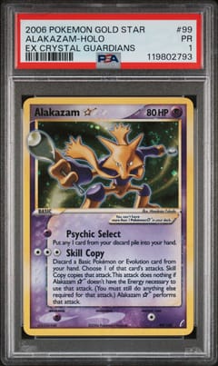 2006 Pokemon Ex Crystal Guardians Alakazam-Holo Ex Crystal Guardians #99 PSA 1