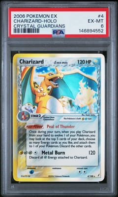 2006 Pokemon Ex Crystal Guardians Charizard-Holo #4 PSA 6
